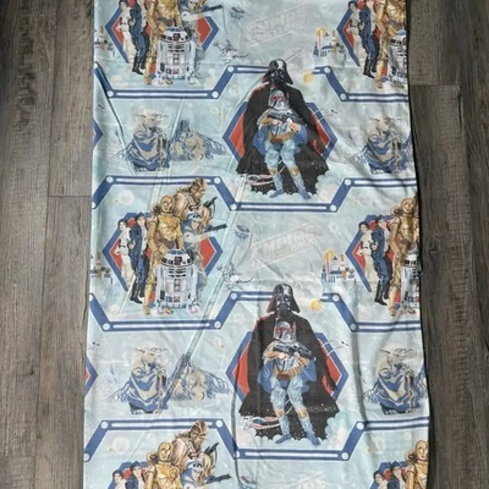 1970s Vtg Bibb Star Wars Empire Strikes Back Twin Top Sheet Yoda Darth Vader